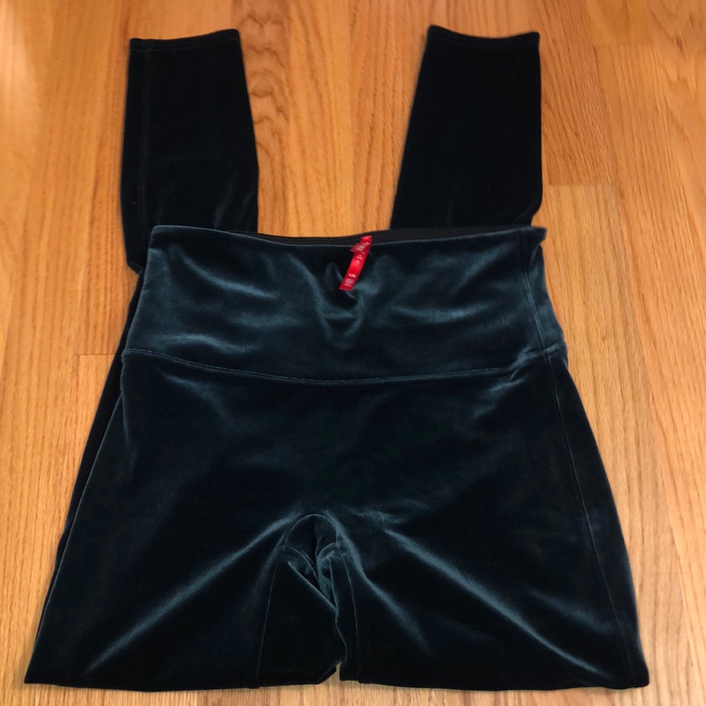 EUC Spanx green velvet